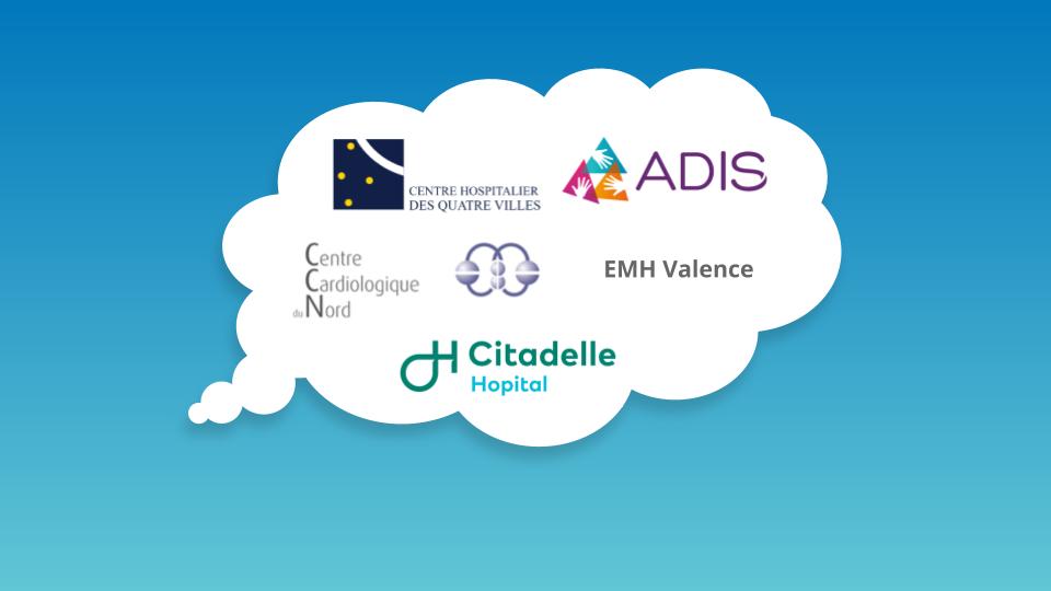 les nouvelles références santé qui ont choisi BlueKanGo : GHT Hauts de Seine, Centre cardiologique du Nord, ADIS, EMH Valence et Hôpital de la Citadelle (Belgique).